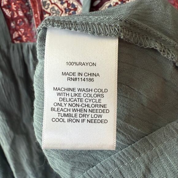 Frye And Co. Moss Green Western neckline detail tie front tassels - Picture 8 of 11